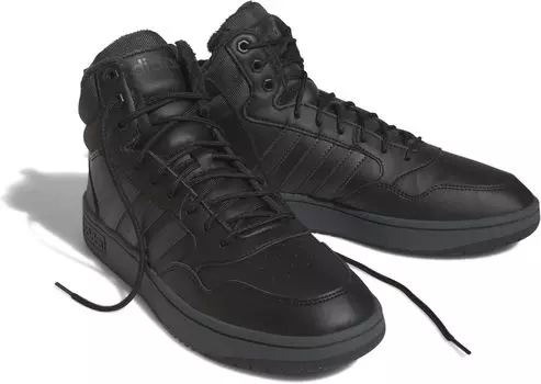 Кроссовки Hoops 3.0 Mid adidas, цвет Black/Carbon/White