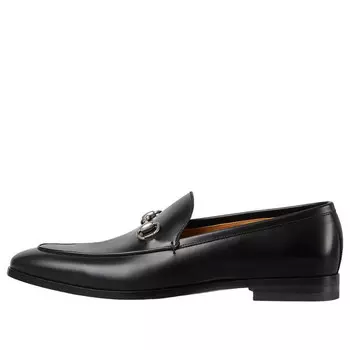 Кроссовки horsebit loafer 'black' Gucci, черный