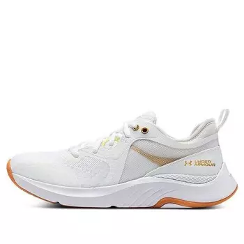 Кроссовки hovr omnia metallic 'white metallic gold luster' Under Armour, белый