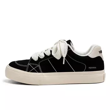 Кроссовки HUANAI Skateboarding Shoes Men Low-top, черный