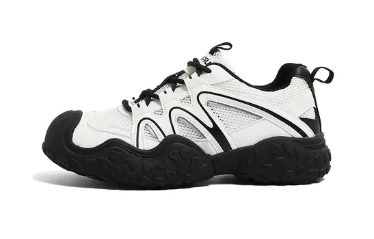 Кроссовки HUANQIU Chunky Sneakers Women's Low-top, белый/черный