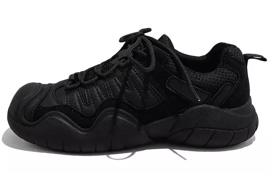 Кроссовки HUANQIU Chunky Sneakers Women's Low-top Black, черный