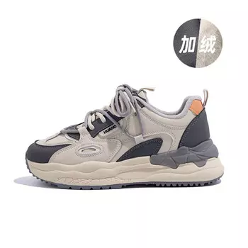 Кроссовки HUANQIU Chunky Sneakers Women's Low-top Beige, синий