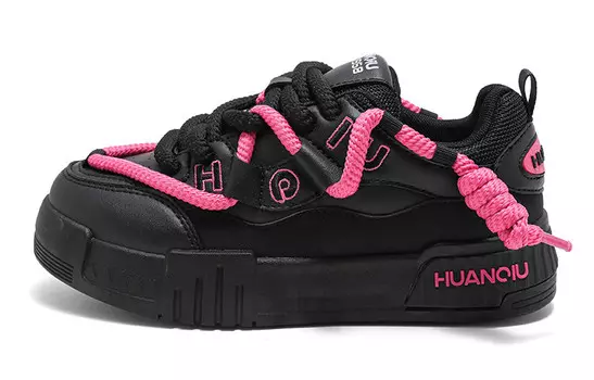 Кроссовки HUANQIU Chunky Sneakers Women's Low-top, черный