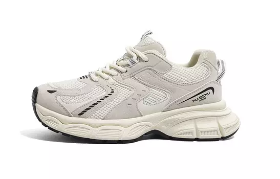 Кроссовки HUANQIU Chunky Sneakers Women's Low-top, бежевый