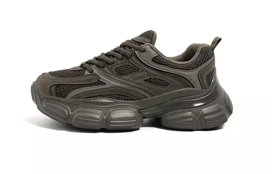 Кроссовки HUANQIU Chunky Sneakers Women's Low-top, бежевый/темно-синий