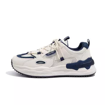 Кроссовки HUANQIU Lifestyle Shoes Men Low-top Beige/Blue, бежевый/синий