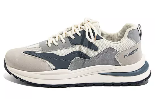 Кроссовки HUANQIU Lifestyle Shoes Men Low-top Beige/Blue, бежевый/синий