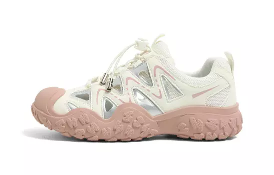 Кроссовки HUANQIU Lifestyle Shoes Women's Low-top Pink/Beige, розовый