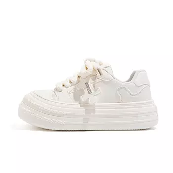 Кроссовки HUANQIU Skateboard Shoes Women's Low-Top Beige