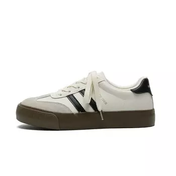 Кроссовки HUANQIU Skateboarding Shoes Men Low-top, белый/черный