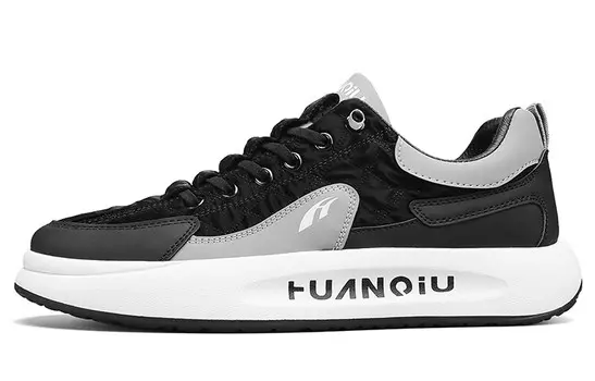 Кроссовки HUANQIU Skateboarding Shoes Men Low-top Black, черный