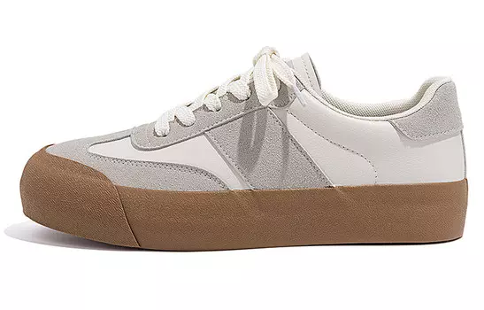 Кроссовки HUANQIU Skateboarding Shoes Men Low-top White, бежевый