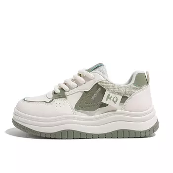 Кроссовки HUANQIU Skateboarding Shoes Women's Low-top, бежевый/черный