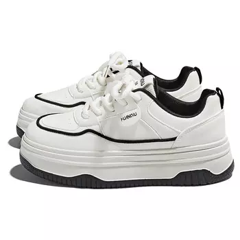 Кроссовки HUANQIU Skateboarding Shoes Women's Low-top, бежевый/черный