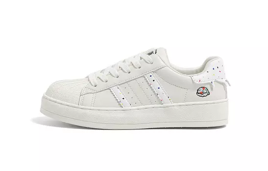 Кроссовки HUANQIU Skateboarding Shoes Women's Low-top White, бежевый