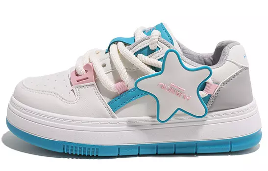 Кроссовки HUANQIU Skateboarding Shoes Women's Low-top Blue, белый/синий