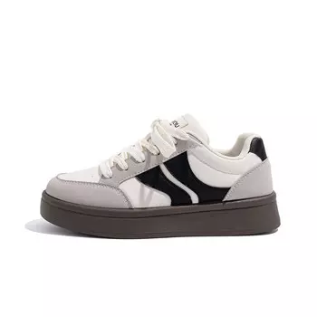 Кроссовки HUANQIU Skateboarding Shoes Women's Low-top, бежевый/черный