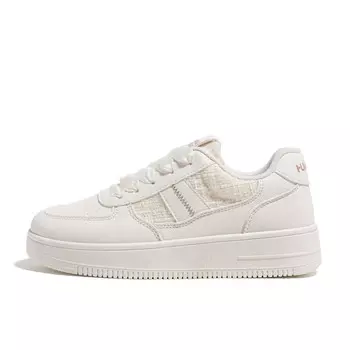 Кроссовки HUANQIU Skateboarding Shoes Women's Low-top, бежевый/черный