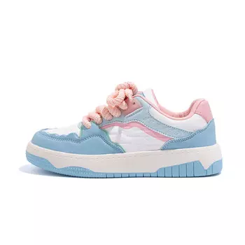 Кроссовки HUANQIU Skateboarding Shoes Women's Low-top Blue/pink, голубой