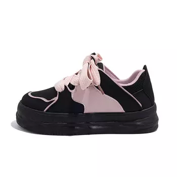 Кроссовки HUANQIU Skateboarding Shoes Women's Low-top, черный/розовый