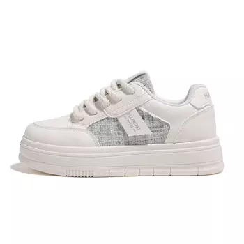 Кроссовки HUANQIU Skateboarding Shoes Women's Low-top, бежевый/черный