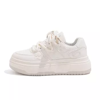 Кроссовки HUANQIU Skateboarding Shoes Women's Low-top Beige, бежевый