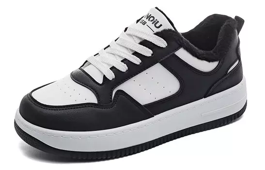 Кроссовки HUANQIU Skateboarding Shoes Women's Low-top Black/White, черный