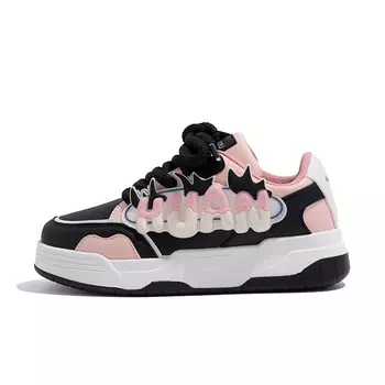 Кроссовки HUANQIU Skateboarding Shoes Women's Low-top Black/pink, розовый