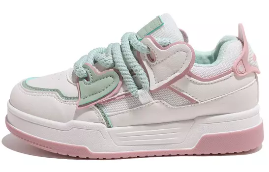 Кроссовки HUANQIU Skateboarding Shoes Women's Low-top White/powder, розовый