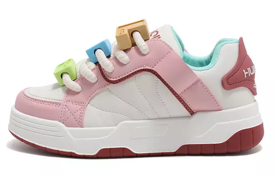 Кроссовки HUANQIU Skateboarding Shoes Women's Low-top, красный/зеленый