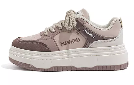 Кроссовки HUANQIU Skateboarding Shoes Women's Low-top White, красный