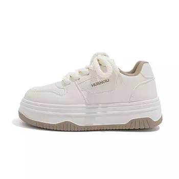 Кроссовки HUANQIU Skateboarding Shoes Women's Low-top, бежевый