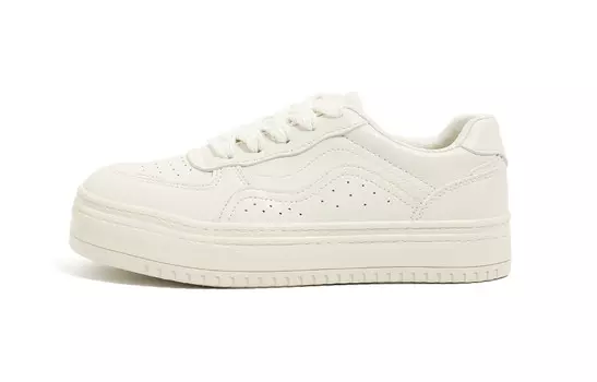 Кроссовки HUANQIU Skateboarding Shoes Women's Mid-top Beige, бежевый