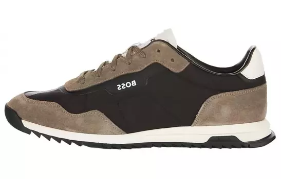 Кроссовки HUGO BOSS Lifestyle Shoes Men Low-top Brown, коричневый