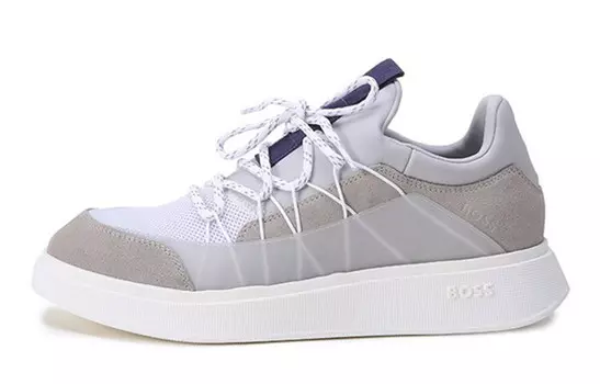 Кроссовки HUGO BOSS Lifestyle Shoes Men Low-top White/gray, белый/светло-серый