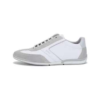 Кроссовки HUGO BOSS Lifestyle Shoes Men Low-top Grey / White, белый/серый