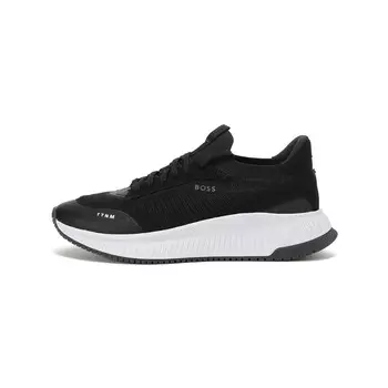 Кроссовки HUGO BOSS Lifestyle Shoes Men Low-top Black/White, черный/белый