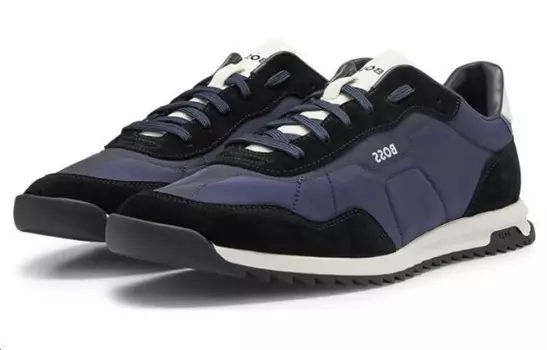 Кроссовки HUGO BOSS Lifestyle Shoes Men Low-top Dark Blue, темно-синий