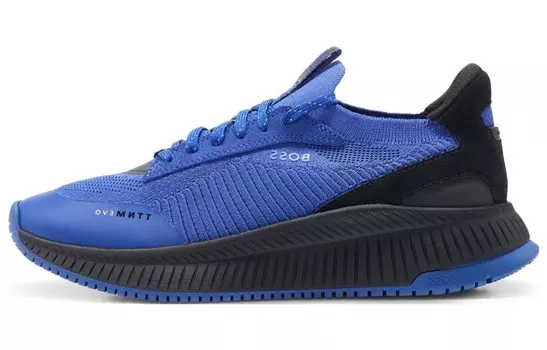 Кроссовки HUGO BOSS Lifestyle Shoes Men Low-top Black/Blue, черный/синий