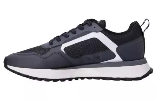 Кроссовки HUGO BOSS Logo-print Mesh Sneakers, темно-синий