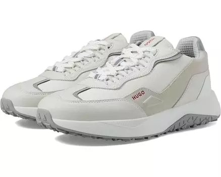 Кроссовки HUGO Kane Mix Material Run Sneaker, цвет Sporty White