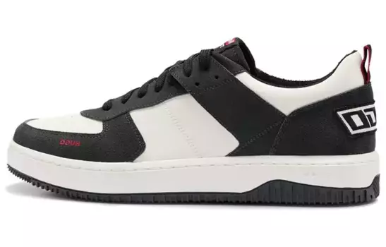 Кроссовки HUGO Kilian Faux-leather Sneakers, черный/белый