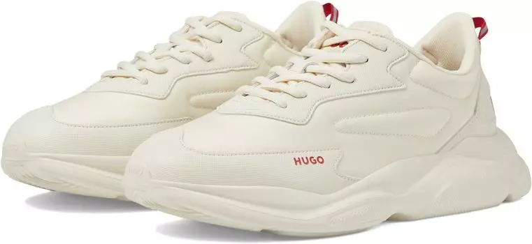Кроссовки HUGO Running Style Sneakers with Thick Rubber Sole, цвет Cream