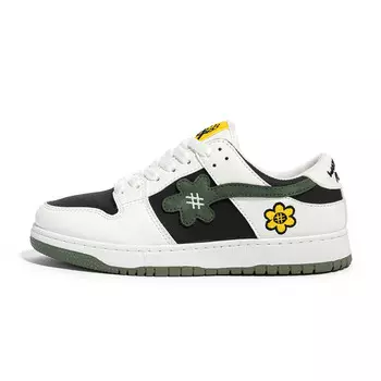 Кроссовки Humanism 1986 Skateboarding Shoes Women's Low-top, белый/желтый