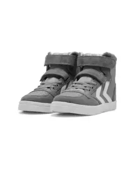 Кроссовки Hummel "SLIMMER STADIL LEATHER HIGH JR", серый