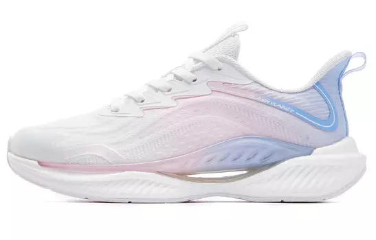 Кроссовки Hydrogen Bomb для бега женские с низким верхом, белые/королевские синие Qiaodan