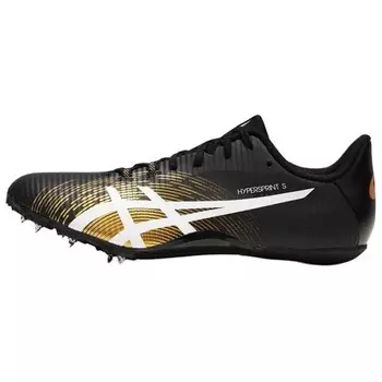 Кроссовки Hyper Sprint 8 унисекс с низким верхом, черные/золотые Asics