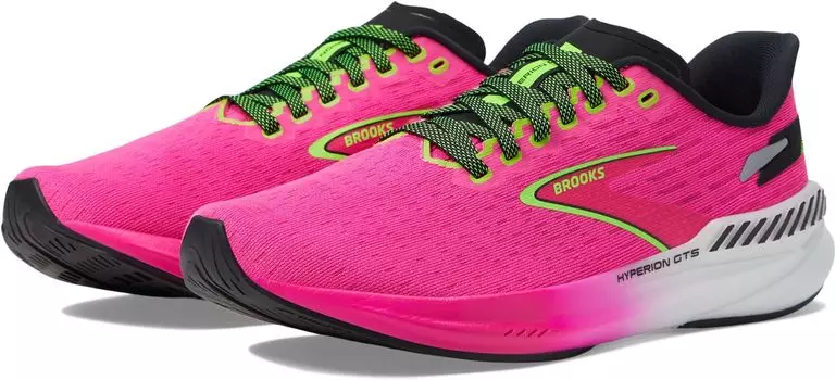 Кроссовки Hyperion GTS Brooks, цвет Pink Glo/Green/Black
