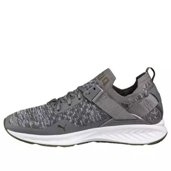 Кроссовки ignite evoknit low 'grey white' Puma, серый